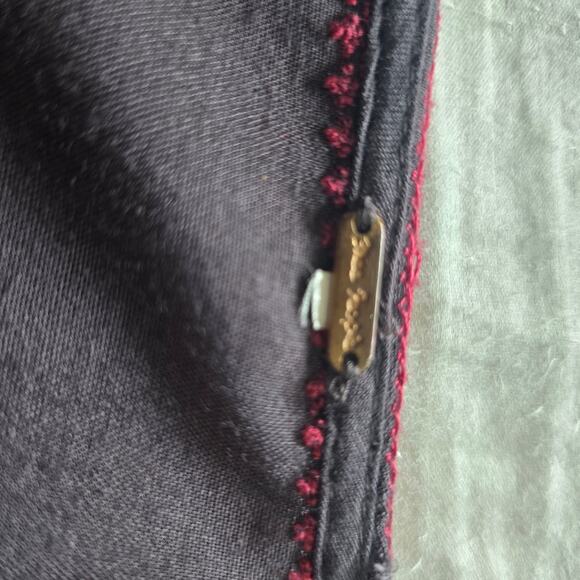 Free People Tulum Embroidered Mini Boho Dress Tunic Size XS Black 3/4 Sleeve - Picture 7 of 10